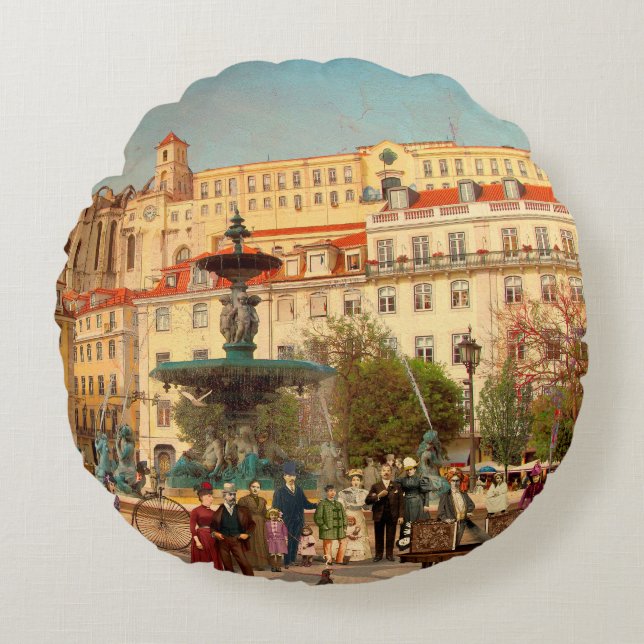 Cojín Redondo  A Maxia do Rossio (Lisboa) (Anverso)