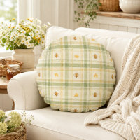 Abeja Mielera Plaid Sage Prado Colmena Dorada
