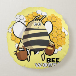 Cojín Redondo abeja trabajando