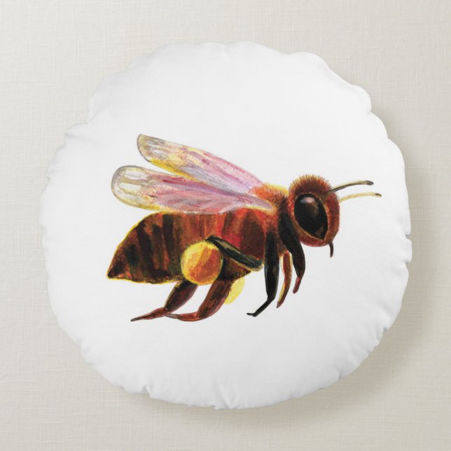 Cojín Redondo Abeja volando (Anverso)