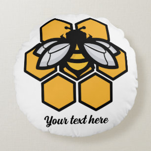 Cojín Redondo abeja vuela lejos