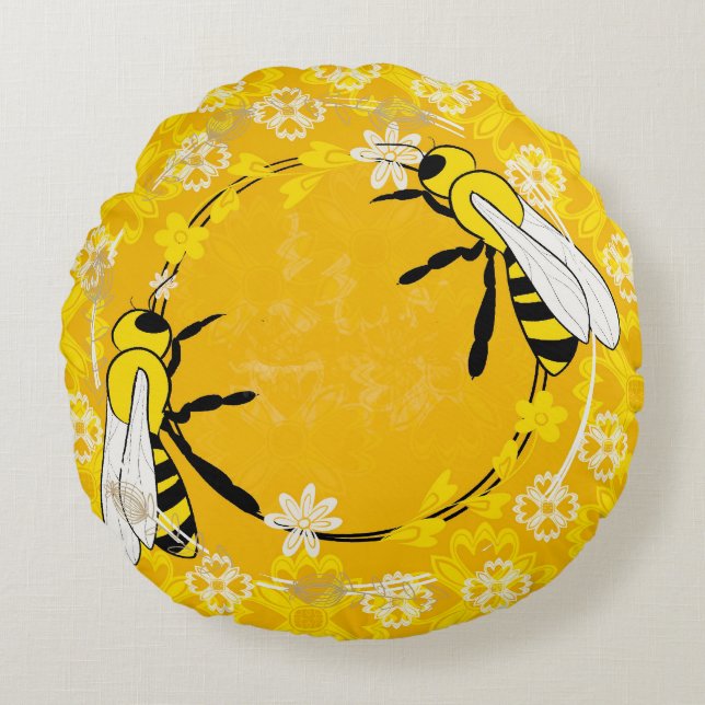 Cojín Redondo abejas (Anverso)