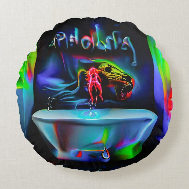 Cojín Redondo Ablutofobia 2 (Anverso)