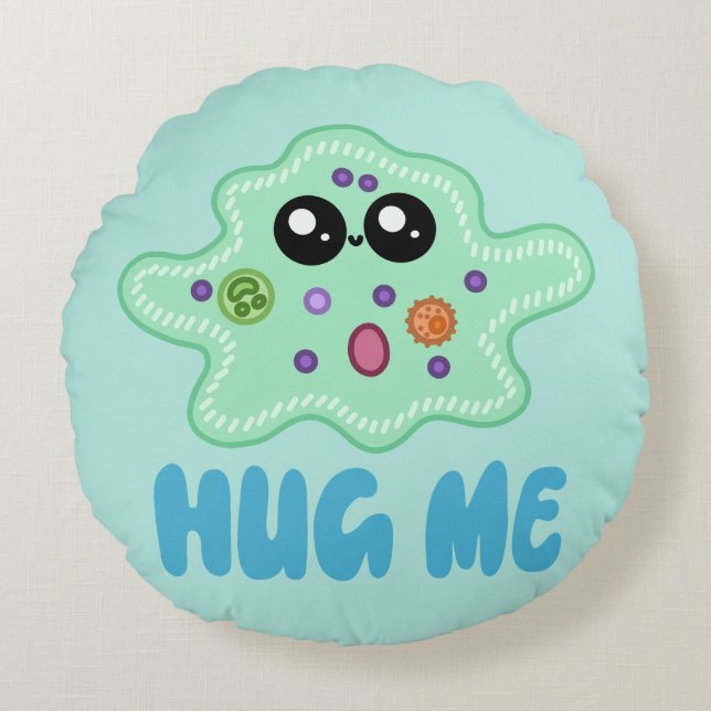 Cojín Redondo Abrazo de ameba (Anverso)