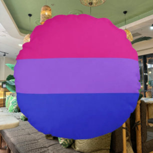 Cojín Redondo Abrazo redondo de orgullo de Bi