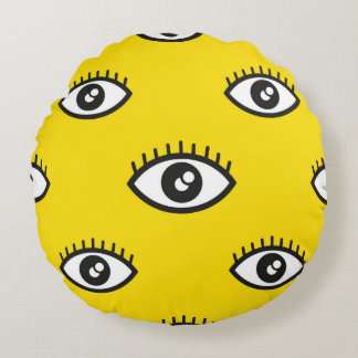 Cojín Redondo Abstract eye seamless pattern. Seamless eye backgr