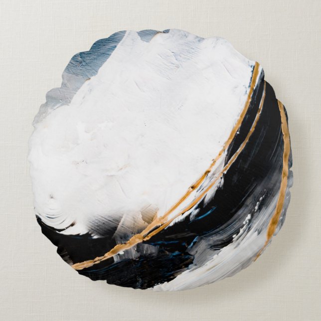 Cojín Redondo Abstract oil texture background. Paint on canvas.  (Anverso)