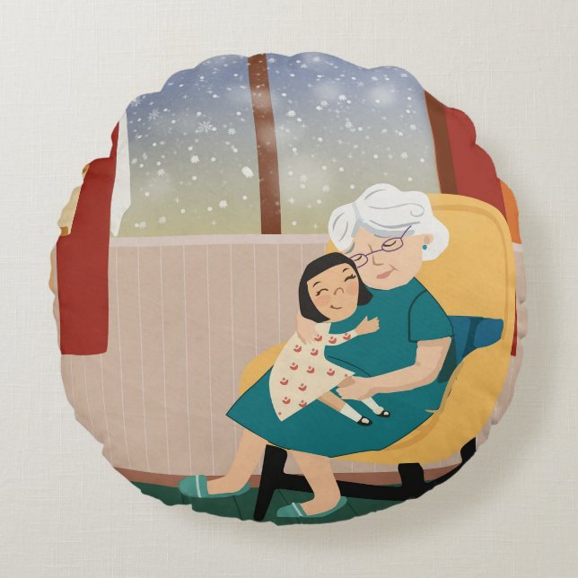Cojín Redondo Abuela (Anverso)
