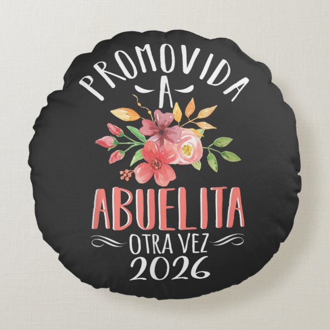 Cojín Redondo Abuela otra vez en español (Anverso)