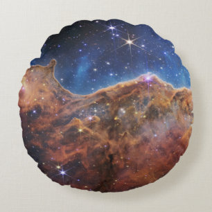 Cojín Redondo Acantilados cósmicos Telescopio web Carina Nebula