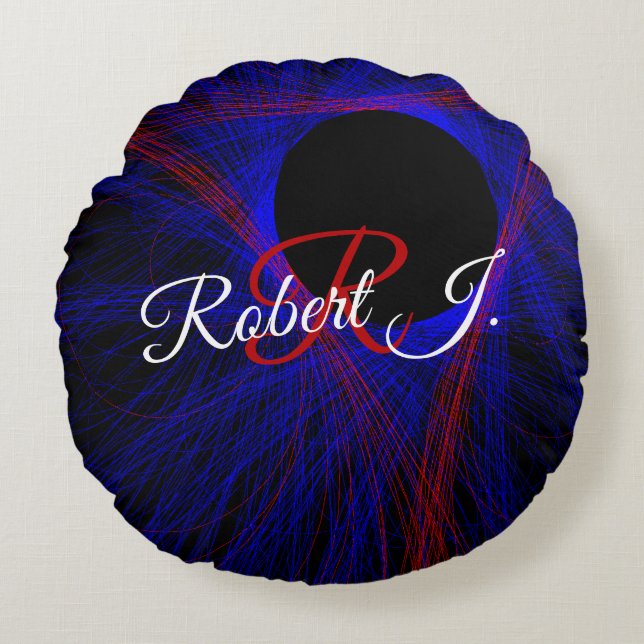 Cojín Redondo Accented Triangle Geometric Round Pillow (Anverso)