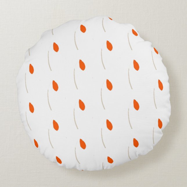 Cojín Redondo Acentos rojizos naturales (Reverso)