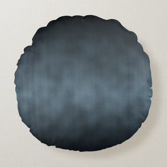 Cojín Redondo Acero Gris Gótico Ombre Fondo de arte (Anverso)