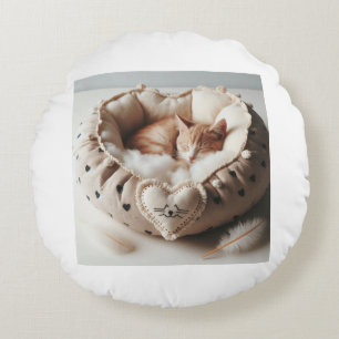 Cojín Redondo Acogedor Haven Mascota Pillow Bed"