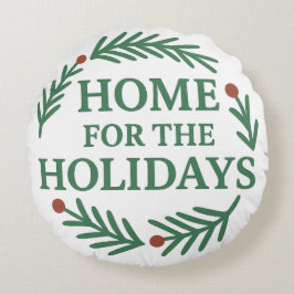 Cojín Redondo Acogedores Navidades Niños Pillow | Decoración fes