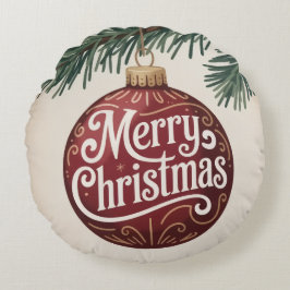 Cojín Redondo Acogedores Navidades Niños Pillow | Decoración fes