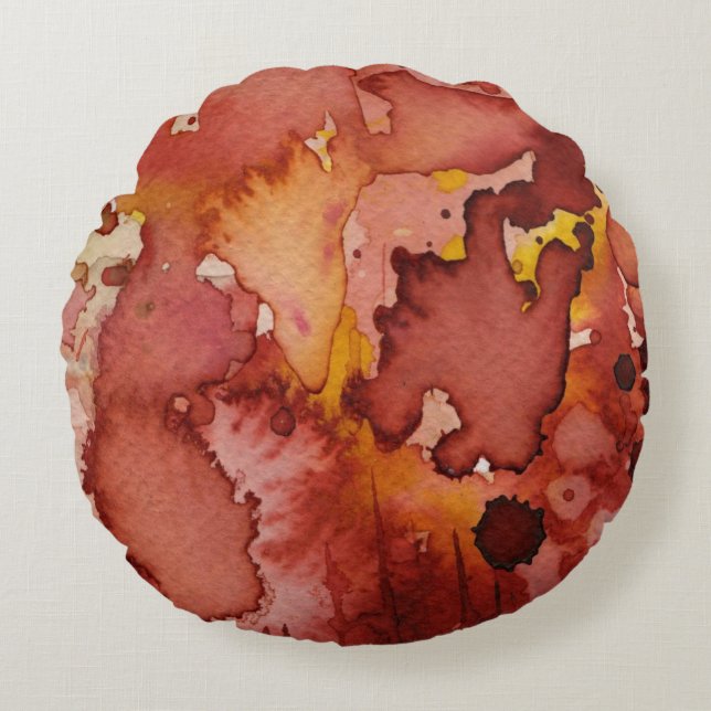 Cojín Redondo acuarela 3 del fondo (Anverso)
