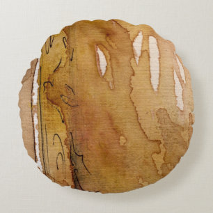 Cojín Redondo Acuarela artística del fondo