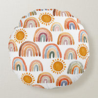 Acuarela Whimsical Boho Arcoiris y Sol