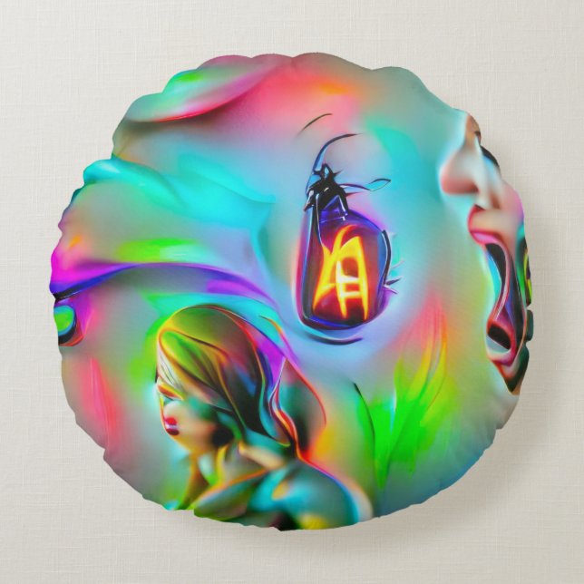 Cojín Redondo Acusticofobia (Anverso)