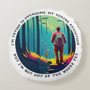 Cojín Redondo Adicción al senderismo