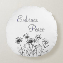 Cojín Redondo Adoptar la paz