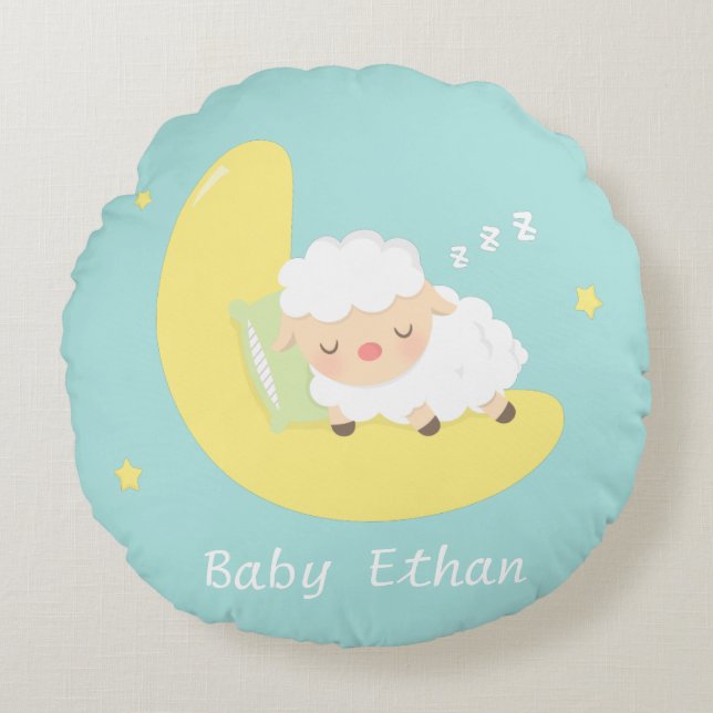 Cojín Redondo Adorable decoración para habitación de niños con c (Anverso)