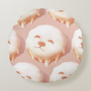 Cojín Redondo Adorable Dog Face Donut