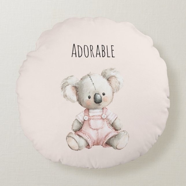 Cojín Redondo Adorable Koala Bear Animal (Anverso)