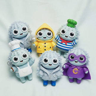 Cojín Redondo Adorable Spiky Toy Characters in Cute 
