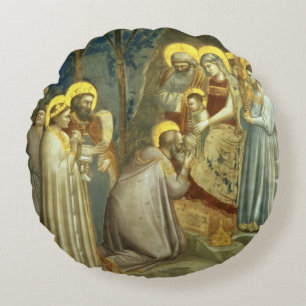 Cojín Redondo Adoración de unos de los reyes magos, c.1305