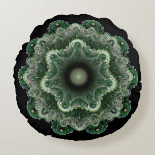 Cojín Redondo Adorno fantástico fractal