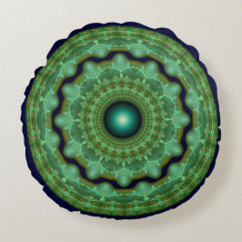 Cojín Redondo Adorno redondo fractal de hada lustroso