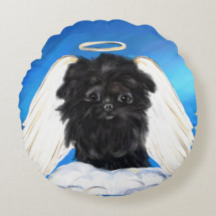 Cojín Redondo Affenpinscher Ángel  