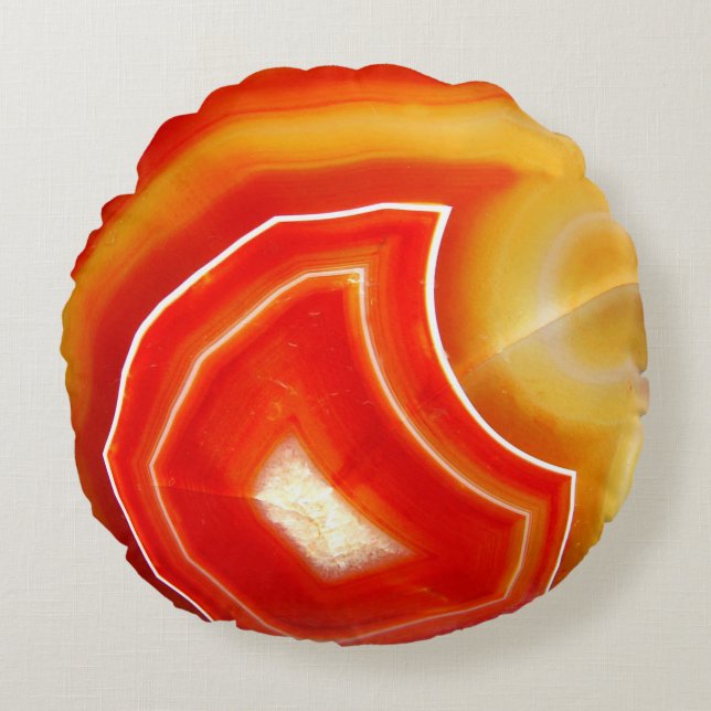 Cojín Redondo Agate Naranja caído (Anverso)