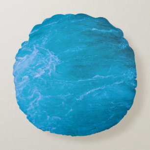 Cojín Redondo Agua azul transparente