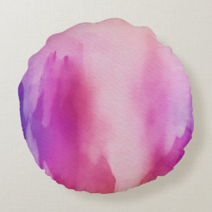 Cojín Redondo Agua Color Rosa y Púrpura Espacio Positivo
