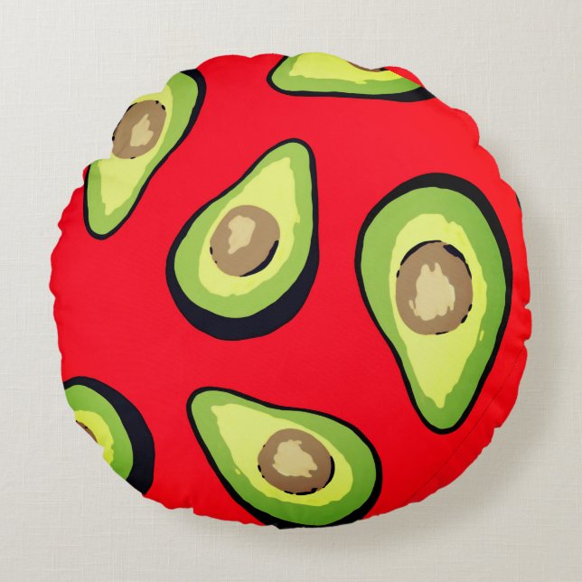 Cojín Redondo Aguacate (Anverso)
