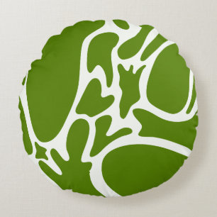 Cojín Redondo Aguacate verde y blanco cerámico