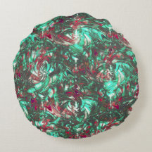 Aguamarina y rojo manchados, sucios de negro oscur