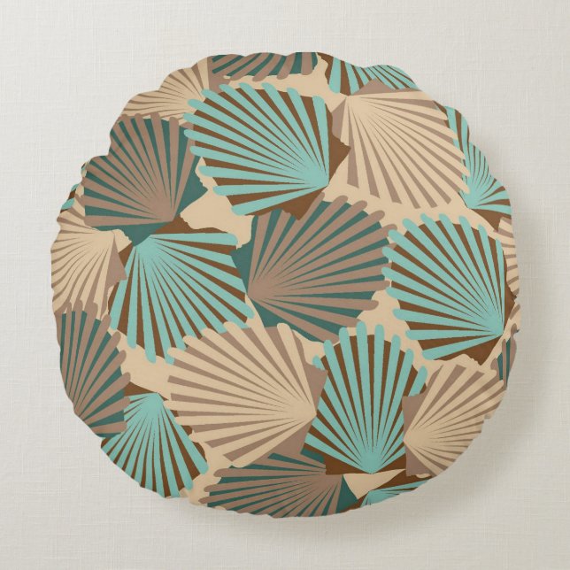 Cojín Redondo Aguas marinas (Anverso)