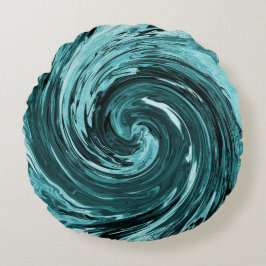 Cojín Redondo Aguas salvajes del Caribe...