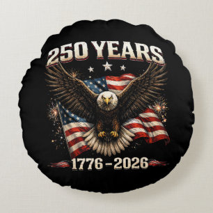 Cojín Redondo Águila Patriótica de los Estados Unidos 250 Aniver