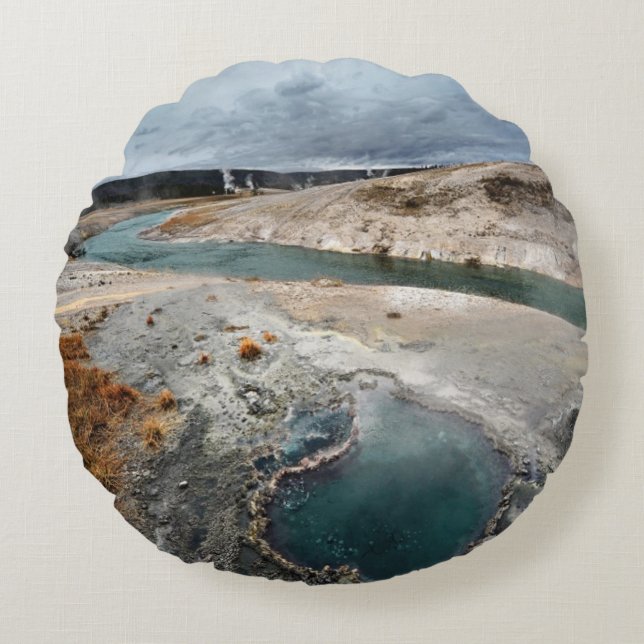 Cojín Redondo Agujero azul (Anverso)