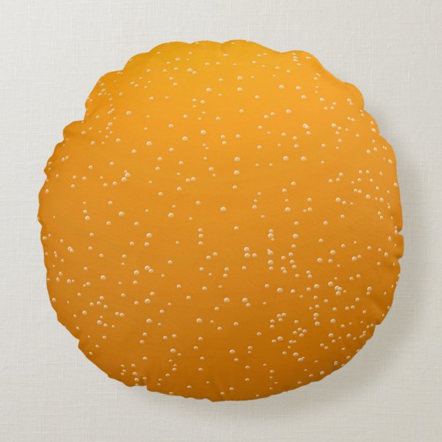 Cojín Redondo Ale con pequeñas burbujas fondo arte (Anverso)
