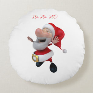 Cojín Redondo Alegre Santa Ho Ho