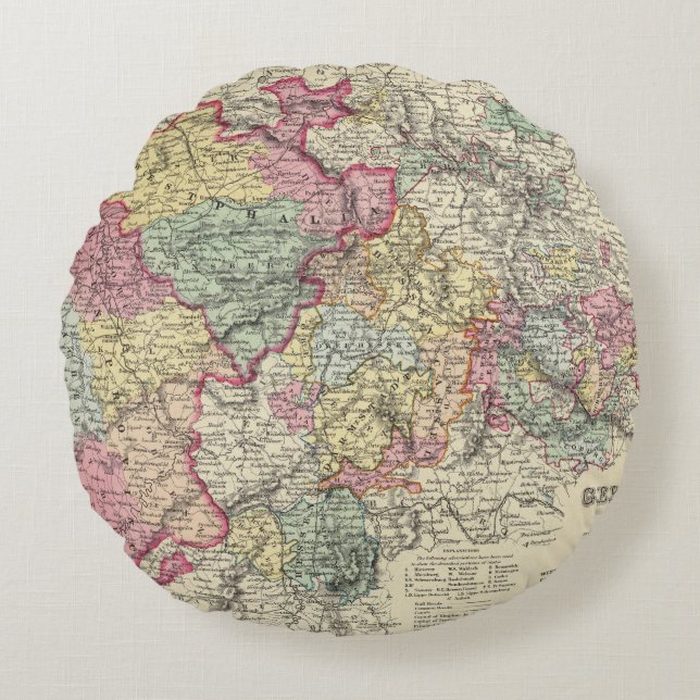 Cojín Redondo Alemania Occidental 2 (Anverso)