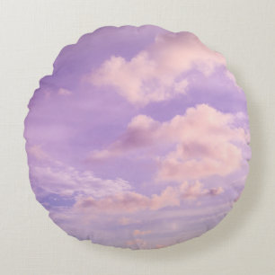 Cojín Redondo Algodón de Azúcar Nubes del Caribe 1