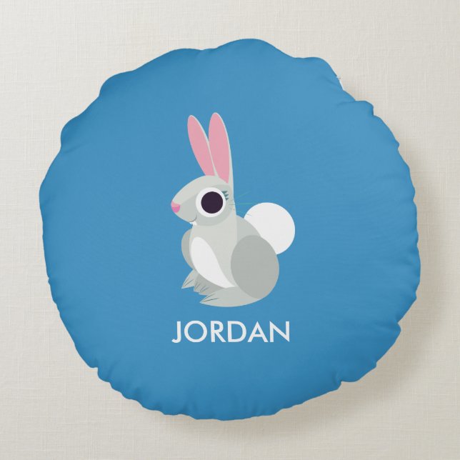 Cojín Redondo Alicia el conejo (Reverso)