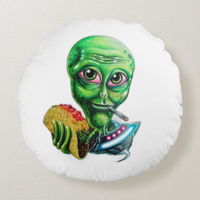 Cojín Redondo Alien (Anverso)